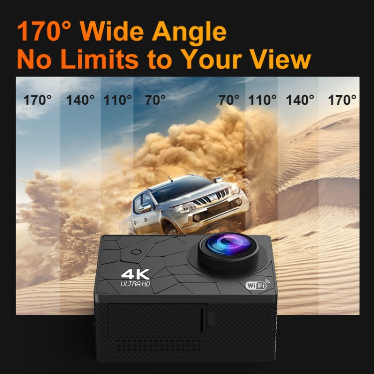 I5-361 2.0 inch IPS HD Screen Wide Angle 4K WiFi Action Camera, Style:with Remote Control - Video Cameras by PMC TechLife | Online Shopping South Africa | PMC TechLife | Buy Now Pay Later Mobicred