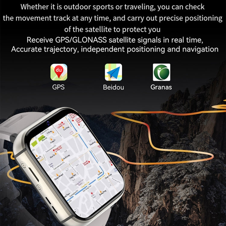 UNIWA DM66 4G Calling Smart Watch, 2GB+16GB, 1.99 inch IPS Screen Android 9.0 Support WiFi GPS(Silver) - free shipping - PMC TechLife - Order now!