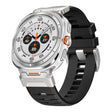 For Samsung Galaxy Watch Ultra 47mm Steel Buckle Fluororubber Watch Band(Silver Black) - free shipping - PMC TechLife - Order now!