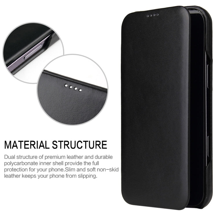 For iPhone 16 Pro Fierre Shann Top Layer Cowhide Business Magnetic Leather Phone Case(Black) - free shipping - PMC Jewellery - Order now!