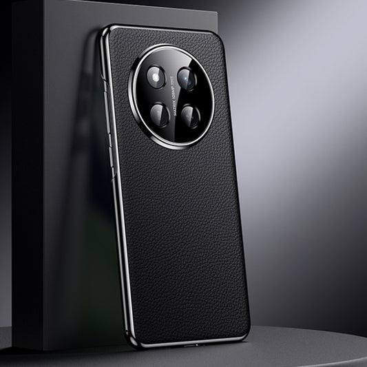 For Honor X60 Pro Genuine Leather PC Phone Case(Black) - Honor Cases by PMC Jewellery | Online Shopping South Africa | PMC Jewellery | Buy Now Pay Later Mobicred
