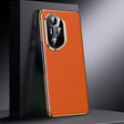 For Honor 300 Ultra Genuine Leather PC Phone Case(Orange) - Honor Cases by PMC TechLife | Online Shopping South Africa | PMC TechLife | Buy Now Pay Later Mobicred