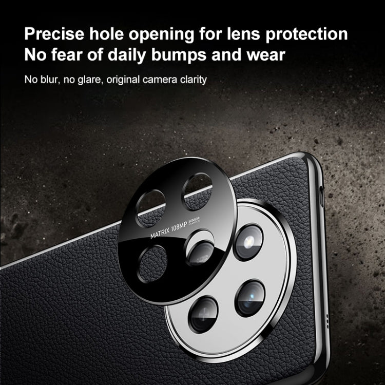 For Honor Magic7 Pro Genuine Leather PC Phone Case(Orange)