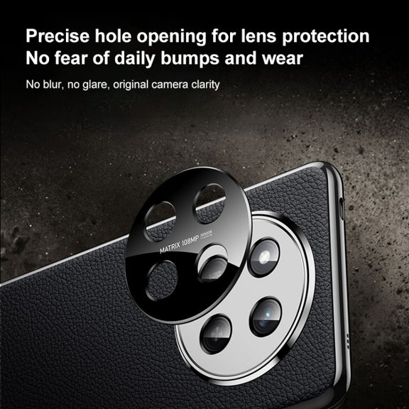 For Honor X60 Genuine Leather PC Phone Case(Black)