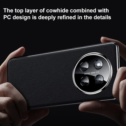 For Honor X60 Pro Genuine Leather PC Phone Case(Black) - Honor Cases by PMC Jewellery | Online Shopping South Africa | PMC Jewellery | Buy Now Pay Later Mobicred