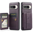 For Google Pixel 9 Pro XL Fierre Shann Oil Wax Cow Leather Card Holder Back Phone Case(Purple) - Google Cases by FIERRE SHANN | Online Shopping South Africa | PMC TechLife | Buy Now Pay Later Mobicred