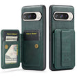 For Google Pixel 9 / 9 Pro Fierre Shann Oil Wax Cow Leather Card Holder Back Phone Case(Green) - free shipping - PMC TechLife - Order now!