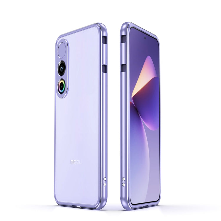 For Meizu 21 Aurora Series Lens Protector + Metal Frame Phone Case(Purple Silver) - More Brand by PMC TechLife | Online Shopping South Africa | PMC TechLife | Buy Now Pay Later Mobicred