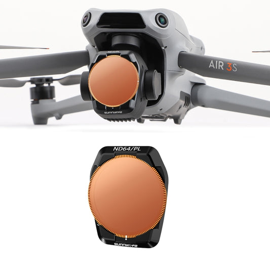 For DJI Air 3S Sunnylife Camera Lens Filter, Filter:ND64PL - free shipping - PMC Jewellery - Order now!