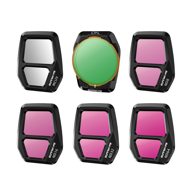 For DJI Air 3S Sunnylife Camera Lens Filter, Filter:6 in 1 UV CPL ND8-64 - free shipping - PMC Jewellery - Order now!