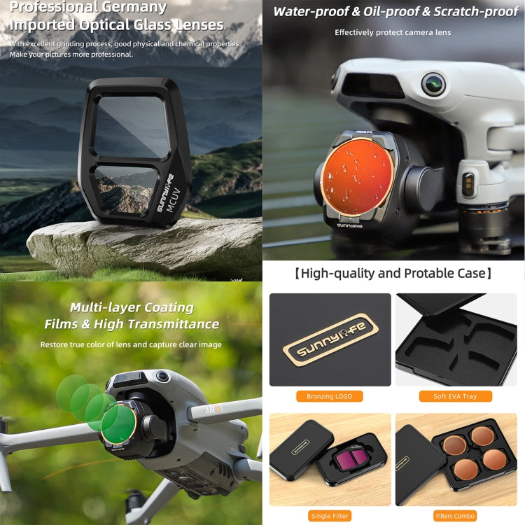 For DJI Air 3S Sunnylife Camera Lens Filter, Filter:ND8