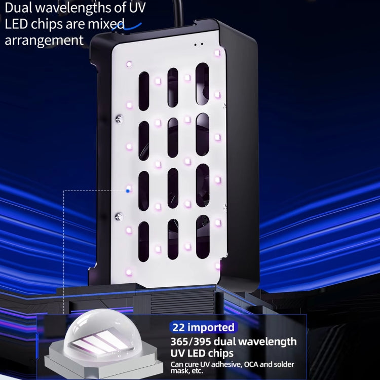 Qianli UVC17 7 inch Integrated UV Curing Lamp with Timing Function, Plug:US Plug