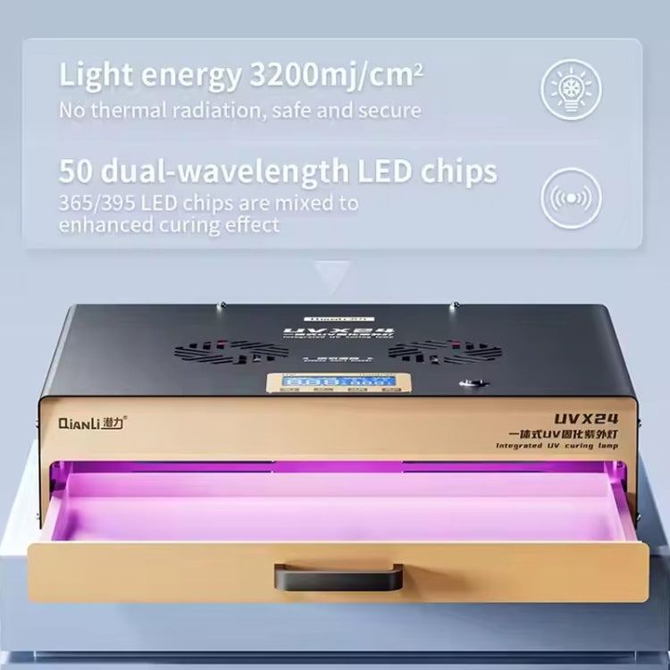 Qianli UVX24 16 inch Powerful Integrated UV Curing Lamp Box, Plug:UK Plug