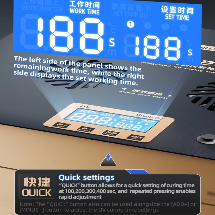 Qianli UVX24 16 inch Powerful Integrated UV Curing Lamp Box, Plug:EU Plug