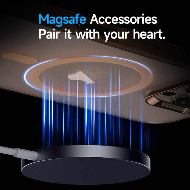 For iPhone 16 Plus SULADA Light Sand MagSafe Magnetic PC Hybrid TPU Phone Case(Gold) - free shipping - PMC Jewellery - Order now!