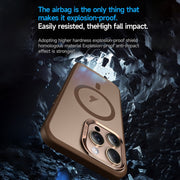 For iPhone 16 SULADA Light Sand MagSafe Magnetic PC Hybrid TPU Phone Case(Gold)