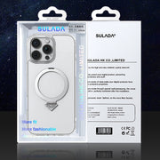 For iPhone 16 SULADA Transparent MagSafe Magnetic Holder Phone Case