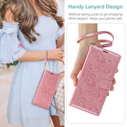 For Samsung Galaxy S25+ 5G Peony Flowers Imprint Leather Phone Case(Pink)