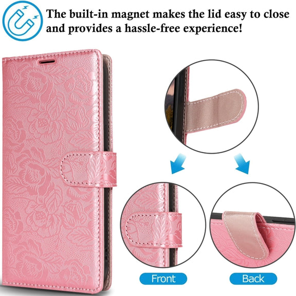 For Samsung Galaxy S25 Ultra 5G Peony Flowers Imprint Leather Phone Case(Pink)