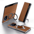 For Huawei Mate X5 / X3 SULADA Smart View Window MagSafe Magnetic Holder Leather Phone Case(Brown) - free shipping - PMC TechLife - Order now!