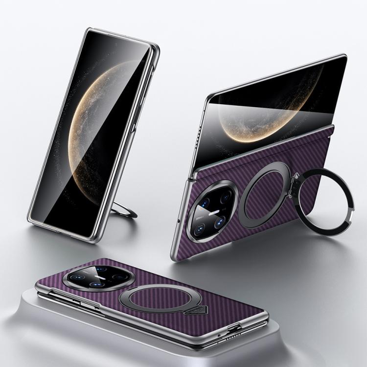 For Huawei Mate X6 SULADA Kevlar Texture MagSafe Magnetic Holder Phone Case(Purple) - Huawei Cases by SULADA | Online Shopping South Africa | PMC TechLife | Buy Now Pay Later Mobicred