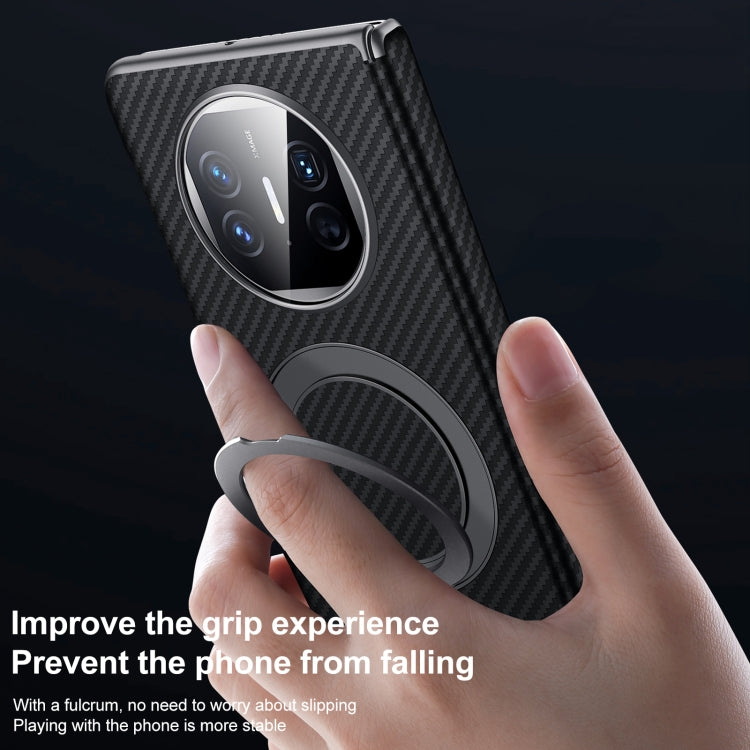 For Huawei Mate X6 SULADA Kevlar Texture MagSafe Magnetic Holder Phone Case(Black) - Huawei Cases by SULADA | Online Shopping South Africa | PMC TechLife | Buy Now Pay Later Mobicred