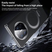 For Huawei Mate X6 SULADA Kevlar Texture MagSafe Magnetic Holder Phone Case(Black)