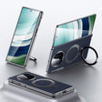 For Huawei Mate X5 / X3 SULADA Top Grain Leather MagSafe Magnetic Holder Phone Case(Blue) - Huawei Cases by SULADA | Online Shopping South Africa | PMC TechLife | Buy Now Pay Later Mobicred