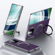 For Huawei Mate X5 / X3 SULADA Top Grain Leather MagSafe Magnetic Holder Phone Case(Purple) - free shipping - PMC TechLife - Order now!