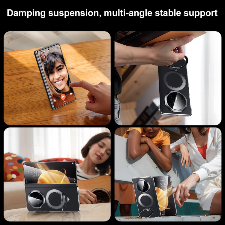 For Honor Magic V3 SULADA Top Grain Leather MagSafe Magnetic Holder Phone Case(Brown) - free shipping - PMC TechLife - Order now!