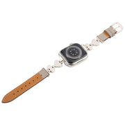 For Apple Watch 46mm / 49mm / 45mm / 44mm Microfiber Leather Diamond Slim Watch Band(Grey)