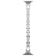 For Apple Watch 46mm / 49mm / 45mm / 44mm Quick Release U-Shaped Diamond Alloy Slim Watch Band(Silver)