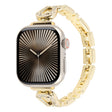For Apple Watch 42mm / 41mm / 40mm / 38mm Quick Release U-Shaped Diamond Alloy Slim Watch Band(Gold) - Watch Bands by PMC TechLife | Online Shopping South Africa | PMC TechLife | Buy Now Pay Later Mobicred