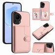 For Huawei Pura 70 Ultra Button Card Bag RFID Anti-theft Phone Case(Pink) - Huawei Cases by PMC Jewellery | Online Shopping South Africa | PMC Jewellery | Buy Now Pay Later Mobicred