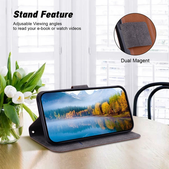 For Samsung Galaxy S25 Ultra 5G Ultra-thin Voltage Magnetic Buckle Leather Phone Case(Brown)