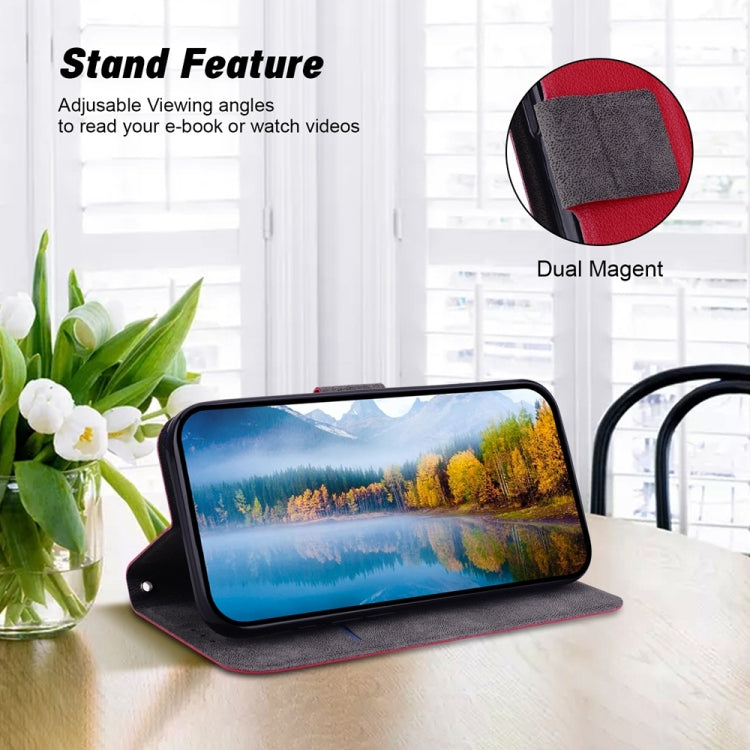 For Samsung Galaxy S25 Ultra 5G Ultra-thin Voltage Magnetic Buckle Leather Phone Case(Red)