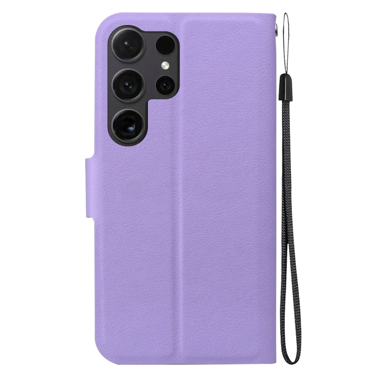 For Samsung Galaxy S25 Ultra 5G Ultra-thin Voltage Magnetic Buckle Leather Phone Case(Purple)