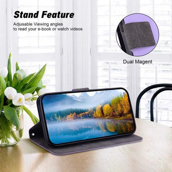 For Samsung Galaxy S25 Ultra 5G Ultra-thin Voltage Magnetic Buckle Leather Phone Case(Purple)