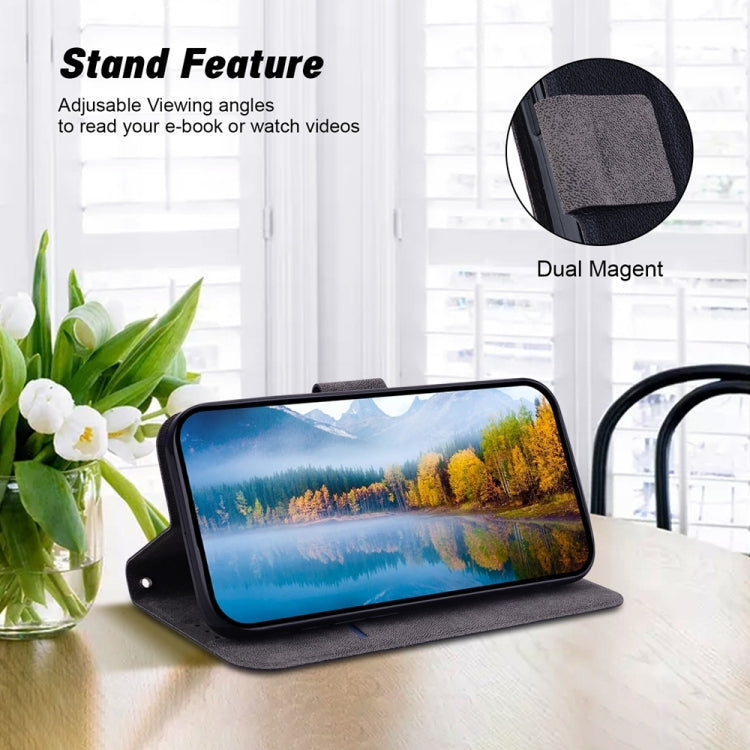 For Samsung Galaxy S25 Ultra 5G Ultra-thin Voltage Magnetic Buckle Leather Phone Case(Black) - Galaxy S25 Ultra 5G Cases by PMC TechLife | Online Shopping South Africa | PMC TechLife | Buy Now Pay Later Mobicred