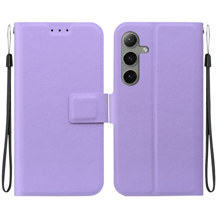 For Samsung Galaxy S25+ 5G Ultra-thin Voltage Magnetic Buckle Leather Phone Case(Purple) - Galaxy S25+ 5G Cases by PMC TechLife | Online Shopping South Africa | PMC TechLife | Buy Now Pay Later Mobicred
