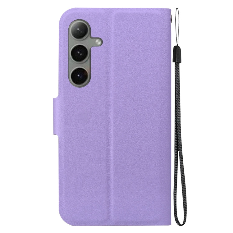 For Samsung Galaxy S25+ 5G Ultra-thin Voltage Magnetic Buckle Leather Phone Case(Purple) - Galaxy S25+ 5G Cases by PMC TechLife | Online Shopping South Africa | PMC TechLife | Buy Now Pay Later Mobicred