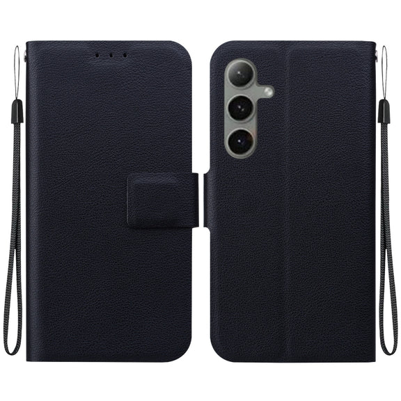 For Samsung Galaxy S25+ 5G Ultra-thin Voltage Magnetic Buckle Leather Phone Case(Black)