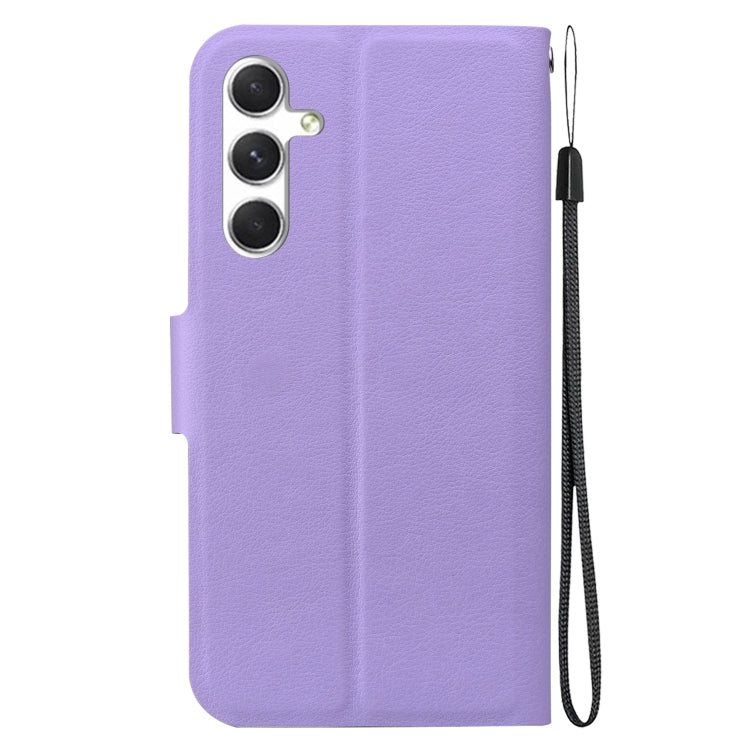 For Samsung Galaxy S25 5G Ultra-thin Voltage Magnetic Buckle Leather Phone Case(Purple) - Galaxy S25 5G Cases by PMC TechLife | Online Shopping South Africa | PMC TechLife | Buy Now Pay Later Mobicred