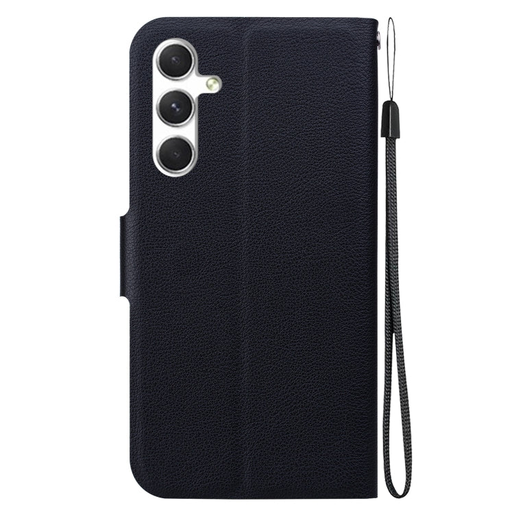 For Samsung Galaxy S25 5G Ultra-thin Voltage Magnetic Buckle Leather Phone Case(Black) - Galaxy S25 5G Cases by PMC TechLife | Online Shopping South Africa | PMC TechLife | Buy Now Pay Later Mobicred