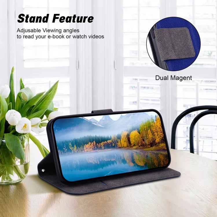 For Samsung Galaxy S25 5G Ultra-thin Voltage Magnetic Buckle Leather Phone Case(Blue) - Galaxy S25 5G Cases by PMC TechLife | Online Shopping South Africa | PMC TechLife | Buy Now Pay Later Mobicred