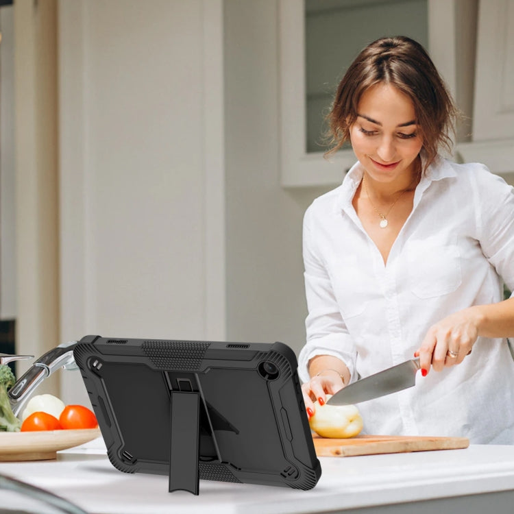 For Lenovo Tab M10 3rd Gen / TB328 Silicone Hybrid PC Tablet Case with Holder(Black) - Lenovo by PMC TechLife | Online Shopping South Africa | PMC TechLife | Buy Now Pay Later Mobicred