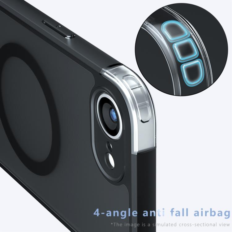 For iPhone 16e Armor MagSafe Precise Hole PC Hybrid TPU Phone Case(Frosted Black) - iPhone 16e Cases by PMC TechLife | Online Shopping South Africa | PMC TechLife | Buy Now Pay Later Mobicred