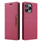 For iPhone 16 Pro Max GQUTROBE G01 RFID Anti-theft Leather Phone Case(Red)