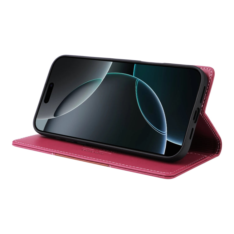 For iPhone 16 Pro Max GQUTROBE G01 RFID Anti-theft Leather Phone Case(Red)
