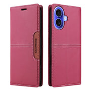 For iPhone 16 GQUTROBE G01 RFID Anti-theft Leather Phone Case(Red)